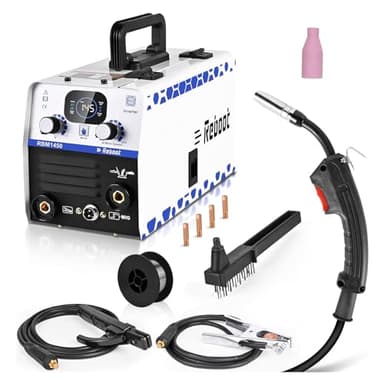 Reboot 240V 145A Gasless MIG Welder - 3-in-1 MIG/ARC/Lift TIG Inverter Welder with IGBT Synergy | Digital LED Display | Portable Stick Welder + Flux Core Wire & MIG Torch
