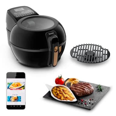 Tefal Oil free fryer, grill function, 9 automatic menus, grill included, recipe book, French fries, grills, made in France, air fryer, Actifry & Grill Genius FZ775810