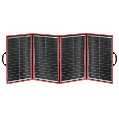 DOKIO 220W 18V Foldable Solar Panel Kit Lightweight(9.7lb, 26x19inch) Monocrystalline(HIGH Efficiency) with Controller USB Output to Charge 12V Batteries (All Types: Vented AGM Gel) RV Camper Boat