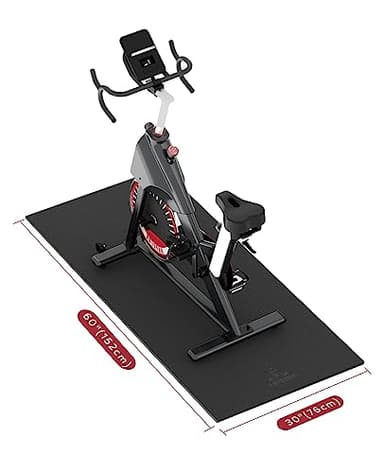 HAPBEAR Exercise Equipment Mat-60" x 30"× 1/4" (152 x 76cm×6mm), Treadmill Mat, Exercise Bike Mat, Heavy-Duty Floor Protector, Non-slip, Noise Reduction, Waterproof