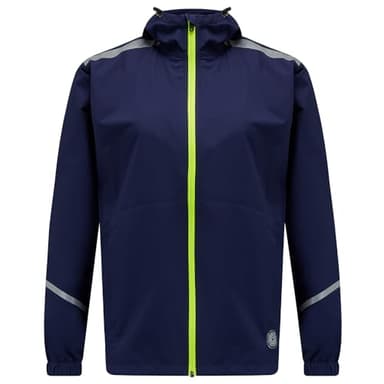 Time To Run Women's Pace Waterproof Running Jacket - Lightweight Waterproof Breathable & Windproof Reflective Trim & Two Pockets Size 14 Peacoat