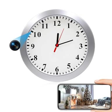 Sueirn Spy Camera WIFI Hidden, Clock Camera with Motion Detection, Wireless Nanny Cam with APP Control, Secret Camera for Home Security