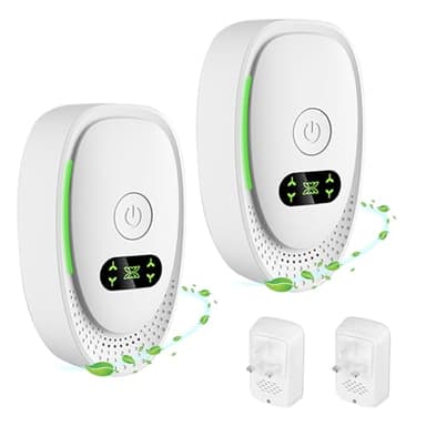 Air Purifier Plug In Air Ionizers, Negative Ion Technology Air Purifier, for Bedroom Smokers, 2-Pack Plug-In, Portable Mini Ioniser for Home, Quiet Odour Remover for Pets, Toilets, Offices, Rooms