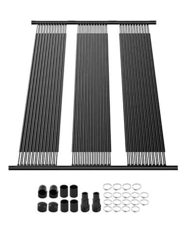 VEVOR Solar Pool Heater, 4 x 10 ft HDPE Pool Heating System - Durable & Weather-Proof, with Complete Accessories, Universal Solar Pool Panel–Raises Water Temperature, for Aboveground & Inground Pool