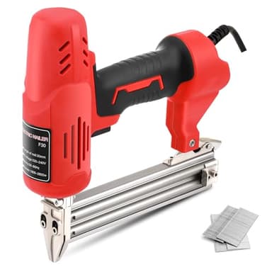 Electric Nail Gun, 28mm Heavy Duty Nailer for Upholstery, DIY Project, Included Nails 300pcs, Nailer Gun for Woodworking, Decorating, Home Improvement
