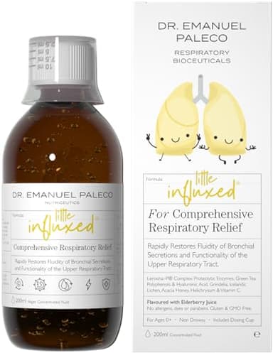 Dr. Emanuel Paleco Pediatric Cough Medicine for Children – Kids & Newborn Babies Mucus Decongestant – Dry Coughs & Sore Throat – Children's Hayfever Syrup – Baby Infant Toddler Childrens Liquid Relief