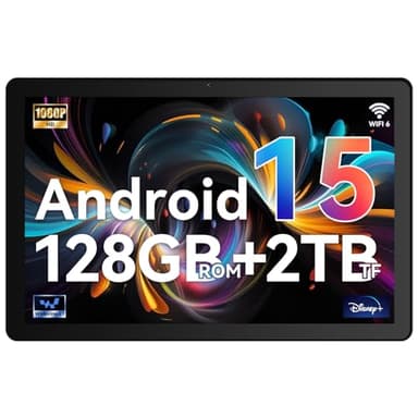 Whitedeer Tablet Android 15 Octa-Core Processor, 30GB+128GB+2TB TF, Tablet 10 inch with IPS Display, Android Tablets with 2.0GHz CPU, 6200mAh/ 5G WiFi/BT5.4/8MP+5MP/OTG, PC Mode, Widevine L1(Black)
