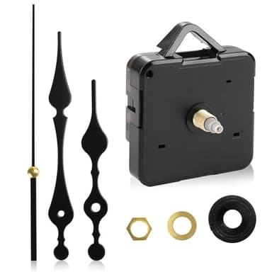 1 Set Silent Quartz Clock Mechanism Movement Kit,DIY Wall Clock Mechanism Parts Motor Replacement Set,High Torque Long Shaft Clock Movement Mechanism for Repair Home Restaurant Hotel Office Classroom