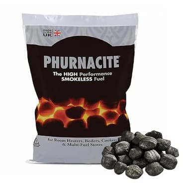 Multi-Purpose Smokeless Coal - High Performance 20kg Home Fire Coal for Multipurpose Stoves, Room Heaters, Boilers & Cookers. Heat Out-put For Up To 18hrs