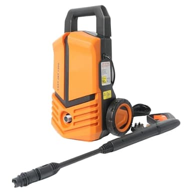 Electric Pressure Washer with 5m Hose, Spray Gun & Adjustable Nozzle – Compact, Lightweight Jet Washer for Cars, Patios, Walls & Garden Use