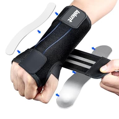 Lalent Carpal Tunnel Wrist Support Brace with Metal Splint Stabilizer Wrist Splint for Men and Women Hand Support for Arthritis Tendonitis, Sprains, Pain Relief RSI, Sports Protect (Left Hand, S/M)