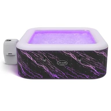 Lay-Z-Spa Florence Airjet Hot Tub with Built In LED Light System, 140 AirJet Massage System Inflatable Hot Tub With Freeze Shield Technology, 4-6 Person