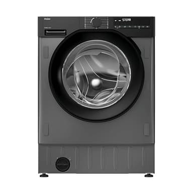 Haier Series 6 Integrated Washing Machine, 9 Kg Wash Capacity, 1600 RPM, A-30 percent Rated, hOn App Connectivity, Anti-Bacterial Treatment, Graphite and Black, 60x53x82 cm - BHA6S69M6DB9RJ80