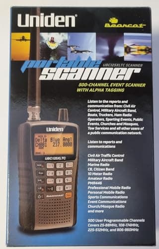 Uniden UBC 125 XLTC Handheld Radio Scanner, 500 Channels, 25-960MHz, USB-C Charging