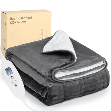 Seeksoon Electric Heated Blanket,130X160cm Heated Throw Blanket