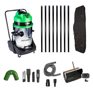 GutterSucker 7111349795960 Cleaning Vacuum System with Recordable Camera, Pro Diamond, 12m Reach