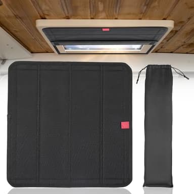 GEARCELL Magnetic Blackout Window Cover - 16.25 x 16.25 Inch Waterproof Thickened Shade for RV Skylight and Door Windows