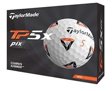 TaylorMade TM21 TP5x pix Golf Balls 12 Ball Pack White