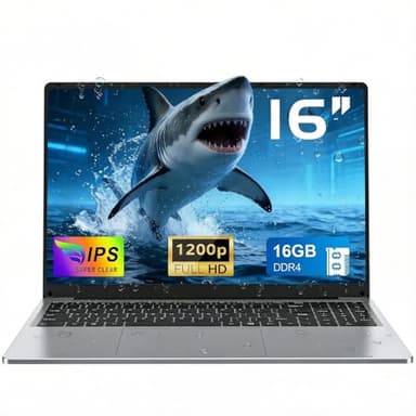 CHIFUYOU 16 inch Gaming Laptop 16GB RAM 1TB SSD Newest Business laptop computer N150 up to 3.6GHz, Win 11 Pro cheap laptop computer, 1920x1200P, 6000mAh, Backlit keyboard-Gray