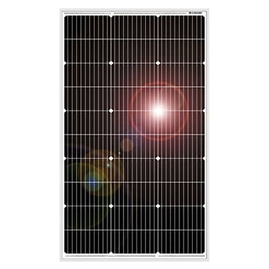 DOKIO 100W 18V Monocrystalline Solar Panel to Charge 12V Battery for Caravan Van RV Boat Off-Grid Home
