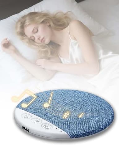 Bluetooths Pillow Speaker For Sleeping | Wireless Portable Under Pillow Speaker With White Noise | For Side Sleepers Adult Birthday Stereo Bass Private Sleep Headphones (Blue)