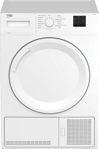 Beko DTKCE90021W 9kg Freestanding Condenser Tumble Dryer – White – Sensor Drying, Timed Programmes, Large Capacity