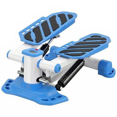 HOMCOM Portable Mini Stepper, Steppers for Exercise Workout with LCD Display Monitor, Anti-skid Foot Pedals for Home Gym Office, Blue