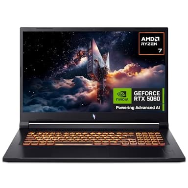 Acer Nitro V17 AI ANV17-41 Gaming Laptop - AMD Ryzen 7 260, 16GB, 1TB SSD, NVIDIA GeForce RTX 5060, 17.3" QHD 165Hz, Windows 11, Black