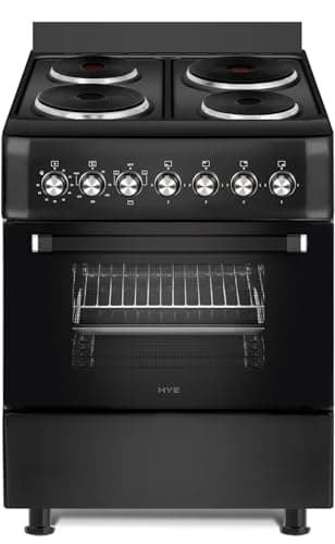 Freestanding Electric Cooker 60cm with 62L Oven, 4 Ceramic Electric Hot Plates, Timer, Child Lock, Accessories, Adjustable Alarm & Easy Controls – Modern Kitchen Appliance – C01FS60E17