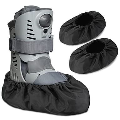 2 Pieces Walking Boot Cover Recovery Shoes Covers Non Skid Foot Brace Cover Reusable Boot Cover Waterproof Cast Rain Cover (Medium)