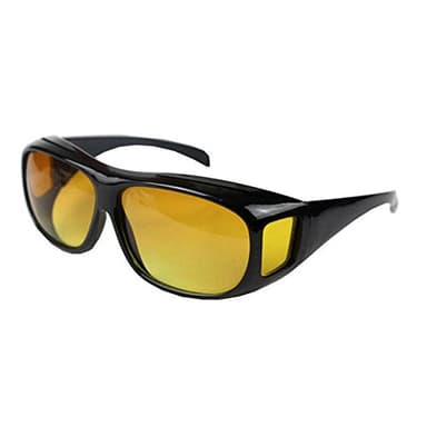 Boolavard Night Sight Night Driving Over Glasses UV Wind Protection (Yellow Lens)