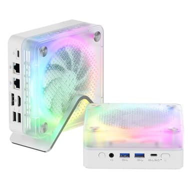 FIREBAT Gaming Mini PC, Ryzen 7 8745HS,Radeon 780M 8C/16T(Up to 4.9GHz), 16GB DDR5 512GB SSD, Desktop Computer, Dual LAN 2.5G, HDMI 2.1, USB4(40Gbps), Desktop PC for Office, Home【MN56】