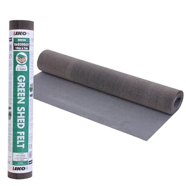 Standard Grade Shed Roof Felt Dark Green Mineral 32.8 x 3.2 ft (10m x 1m) - Durable, Long-Lasting Heavy-Duty Roofing Felt, Weatherproof Roof Covering for Summerhouses, Sheds, Kennels