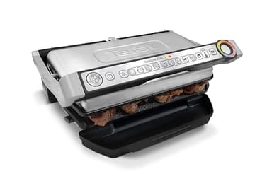 Tefal Optigrill Plus XL, 9 Cooking Programs, Measure Cook Technology, Temperature Intelligence, Removable Non-Stick Plates, Dishwasher Safe, GC722D40 - Stainless Steel