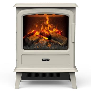 Dimplex Evandale Optimyst Water Vapour Electric Stove Fire, Real Flame Effect, Pebble Fireplace, Log Fuel Bed, 1000W/2000W Fan Heater, Energy Efficient Flame, Adjustable Thermostat, Remote Control