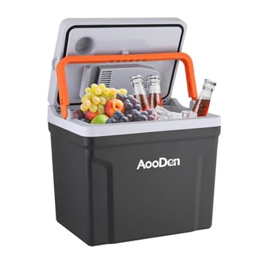 AooDen - 27 Quart (25L) Electric Cooler & Heater with New Removable Lid Design, Ice Free Thermoelectric Cooler for Travel, Camping, Vehicles, Trucks,