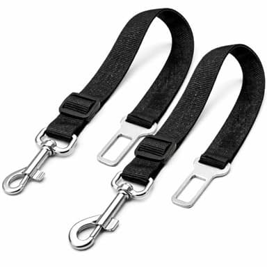 SOL 2pk Dog Seat Belts For Cars UK, 70cm Adjustable Seatbelt Harness Strap for Dogs, Durable Nylon with Secure Clip-On Design, Car Harness for Dogs UK, Snug Fit for Any Breed Size, Easy to Install