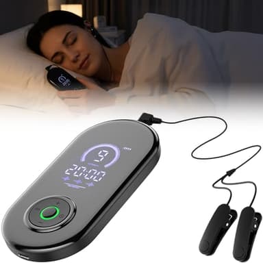 Advanced Sleep Aid Device - Vagus Nerve Stimulator Device, CES Reduce Anxiety Relieve Fatigue Microcurrent, USB Charging, 3 Modes & 9-Level Adjustment