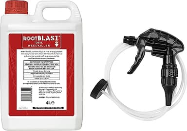 Rootblast Total Weedkiller 4L Extra Strong Glyphosate Weed Killer Spray Quick & Easy Application, Effective Weed Control for Driveways, Gardens, Paths, & Patios