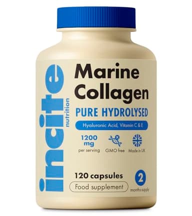 Marine Collagen Supplements for Women & Men 1200mg | 120 High Strength Marine Collagen Capsules | Pure Superior Type 1 Hydrolysed with Hyaluronic Acid, Vitamins C, E, B12, Copper, Zinc and Iodine