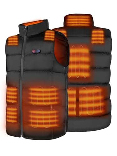 DR.PREPARE Heated Gilet, Unisex Heated Vest Body Warmer Vest for Mens Womens, USB Electric Jacket with 3 Heating Levels, 6 Heating Zones, Adjustable Size for Hiking, L-XL (Battery Pack Not Included)