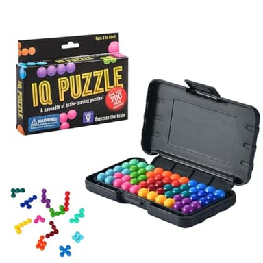 Aifrymne Learning Resources 3D Brain Teaser Puzzle - Engaging Travel Game for Adults and Kids Ages 7+, Over 200 Puzzles for Critical Thinking and Reasoning Skills, Gift for Boys and Girls