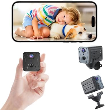 ezeevision Hidden Camera, 4K Spy Camera, AI Motion Detection, Battery 100-Day Standby, Crystal Night Vision, card & cloud storage, Wireless Indoor Camera for Home Security, Baby, and Pet Monitoring