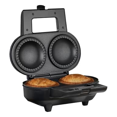 Cooks Professional Deep Fill Pie Maker with Crimping Edge, Spatula & Pastry Cutter | 2-Pie Capacity | Perfect for Savory, Fruit, Meat, & Veg Homemade Pies | Non-Stick Plates for Easy Use & Cleanup