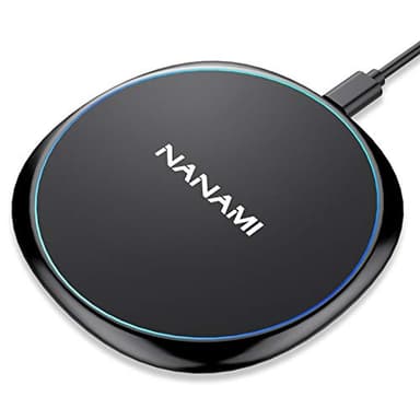 NANAMI Wireless Charger for iPhone and Samsung - Wireless Charging Pad Qi-Certified 10W Max for iPhone 17 16 15 14 13 12 SE2 11 Xs XR X New Airpods and Galaxy S25 Ultra S25+ S24 FE S23 S22 S21 S20 S10