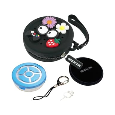 Megacom DuoMon3 PRO Unique Auto-Reconnection Hourly, 1P/2P dual accounts Pocket Auto Catcher (Redball), IPX7 waterproof, Type-C & wireless charging pad, App-adjustable lights, vibration & sound.