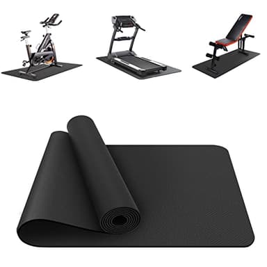 Treadmill Mat, Exercise Equipment Mat Heavy-Duty Protective Floor Mat for Under Stationary Bike, Spin Bike, Fitness Equipment, 180cm x 75cm, Black