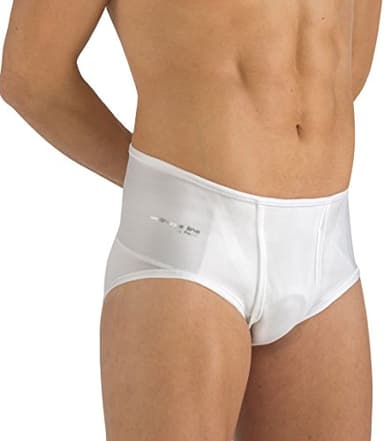 Men’s Hernia Support Briefs | Medium 80 | Medically Approved | 100% Italian Cotton | Includes Free Pads | Effective Inguinal Hernia Containment | Supplied to UK Hospitals & NHS Clinics