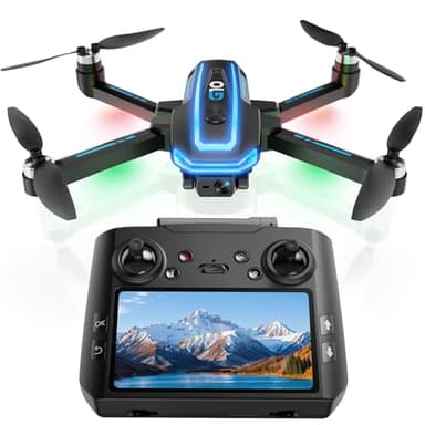 G10 GPS Drones with EIS 4K HD Camera Professional for Adults,4.5 inch Screen on Controller,Auto Return,45 Mins Flight time,Brushless Motor,Follow Me Mode,5G Transmission,Christmas Toy Gifts,Under 249g