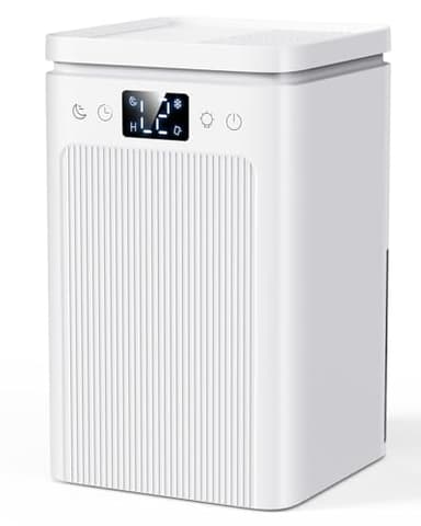 Dehumidifiers for Home, Dehumidifier for Bathroom with 2.2L Water Tank Auto-Off Sleep Mode Smart Defrost, Touch Control Small Dehumidifier for Bedroom Quiet Dehumidifiers for Drying Clothes